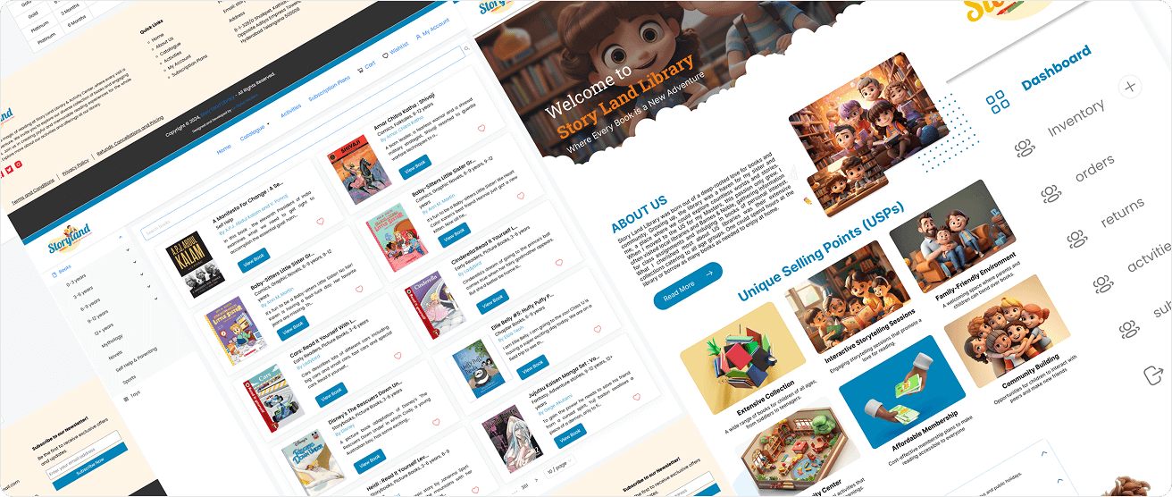 Story Land Library website